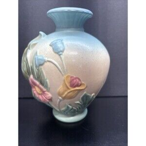 Vintage Original Hull Blue Bow-Knot Vase